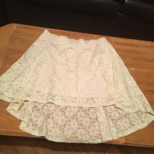 White lace floral skirt